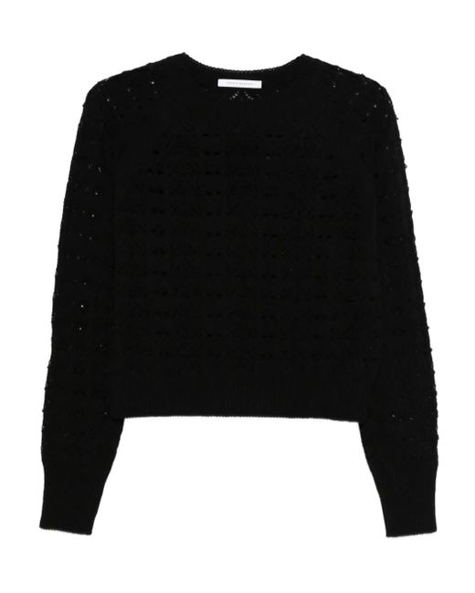 CECILIE BAHNSEN Black Openwork Sweater