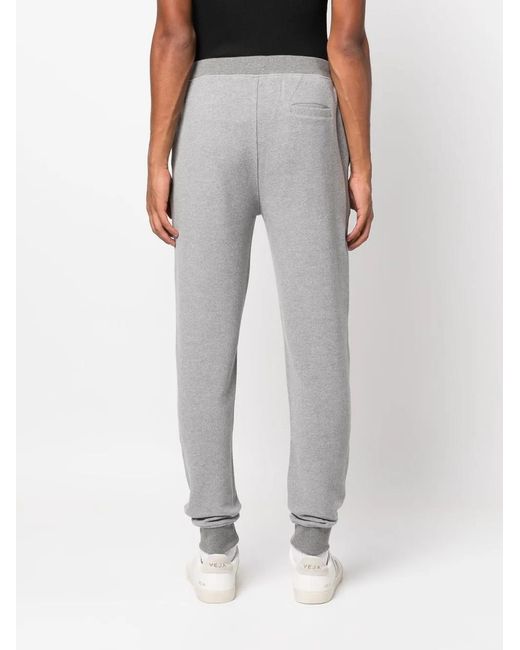 Corneliani Gray Tapered Logo-Patch Joggers for men
