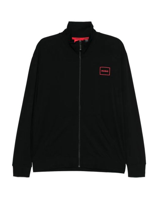 HUGO Black Logo-Printed Jacket for men