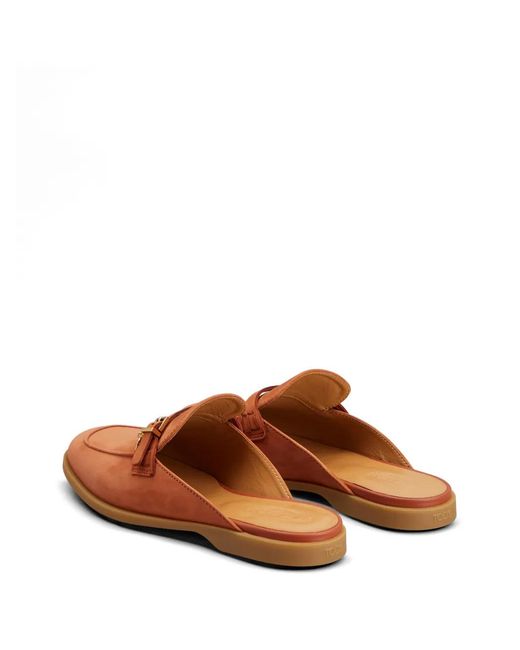 Tod's Brown Leather Mules