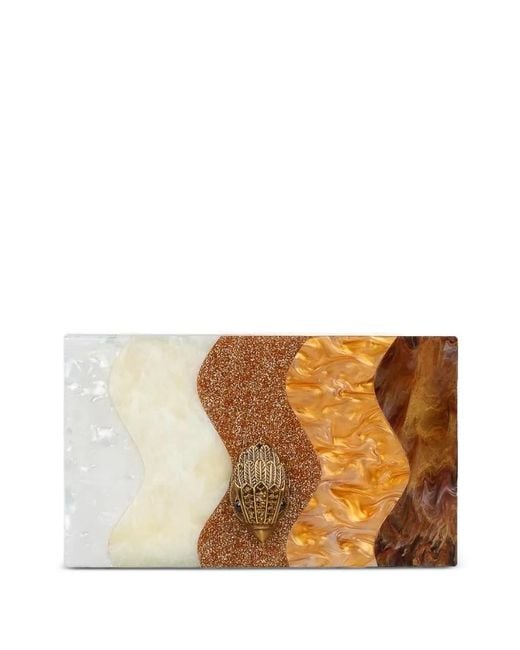 Kurt Geiger Natural Box Chain Clutch