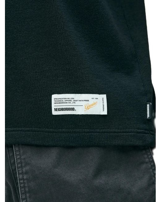 Neighborhood Black Logo-Patch T-Shirt for men
