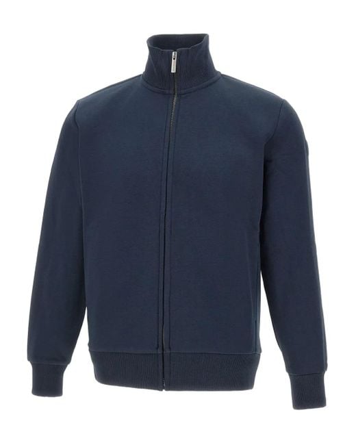 Colmar Blue High-Neck Zip-Up Sweatshirt for men