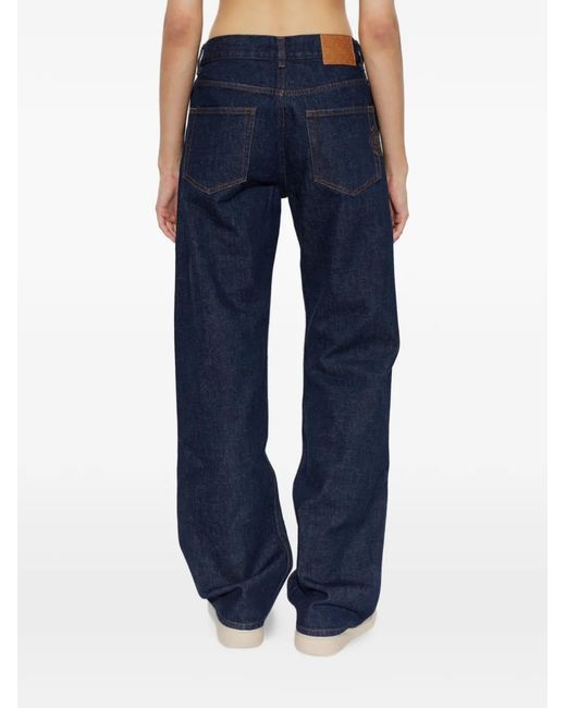 Casablanca Blue Straight-Leg Jeans