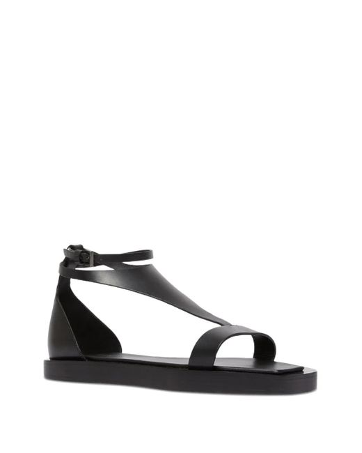 Max Mara Black Vela Strappy Flat Sandals