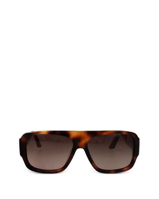 Gcds Brown Navigator-Frame Sunglasses