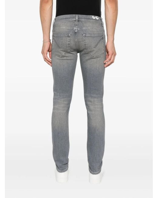 Dondup Gray Icon Five-Pocket Jeans for men