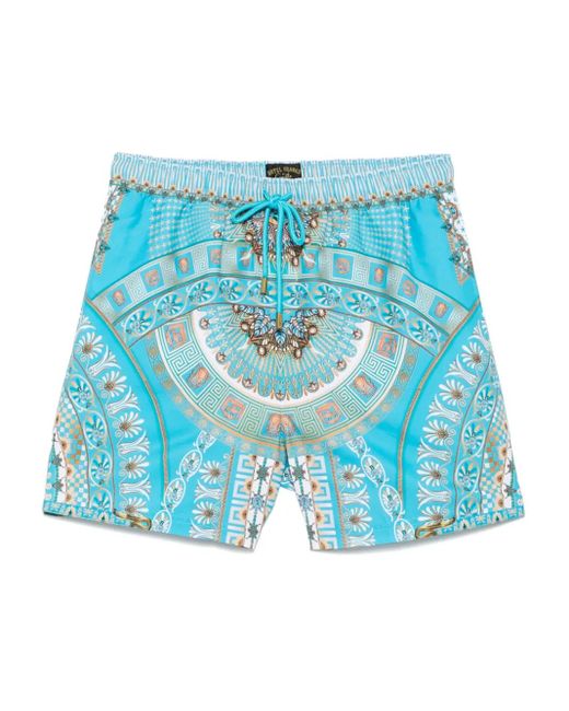 Camilla Blue Temple Of Light Swim Shorts for men