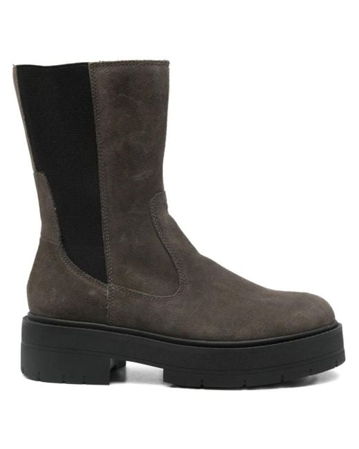 Geox Black Platform Elasticated-Panel Boots