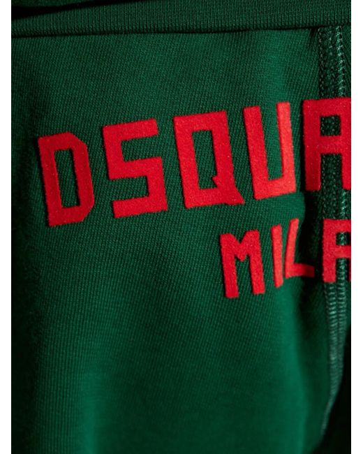 DSquared² Green Printed Track Shorts