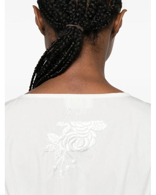P.A.R.O.S.H. White Ruffled Top