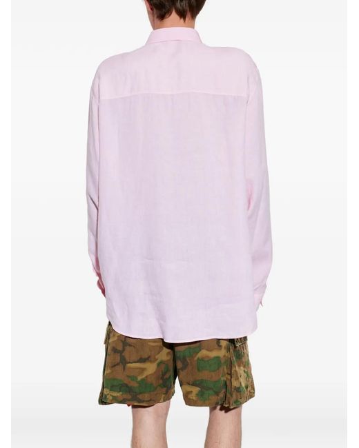 DSquared² Pink Long-Sleeve Buttoned Shirt for men