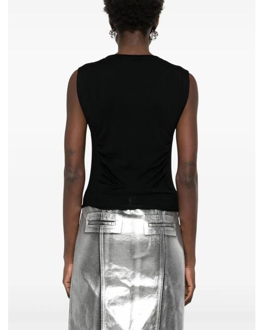 Alexander Wang Black Ruched Top