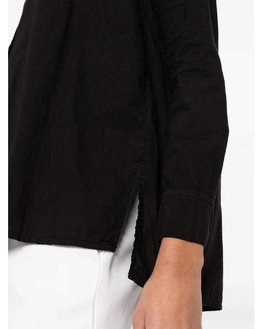 James Perse Black Long-Sleeve Cotton Shirt