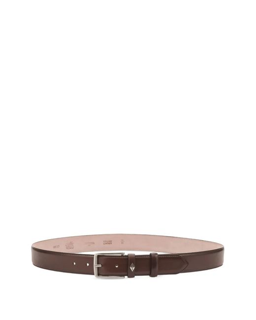 Lottusse White Bear Buckle-Fastening Leather Belt for men