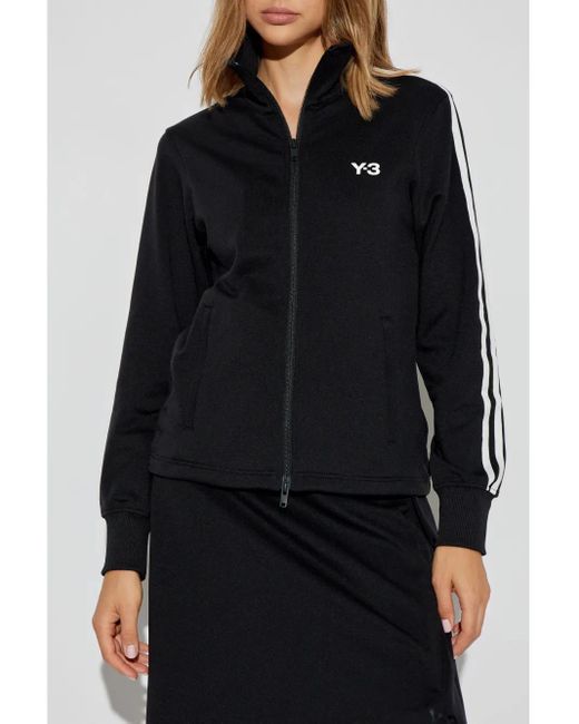 Y-3 Blue Sweatshirt Featuring Front Zip Fastening