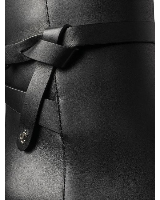 Jimmy Choo 70 Mm Laarzen Met Blokhak En Gevlochten Band in het Black