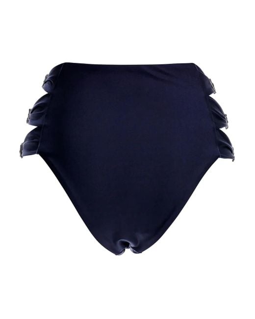 Slip Bikini A Vita Alta di Agua Bendita in Blue