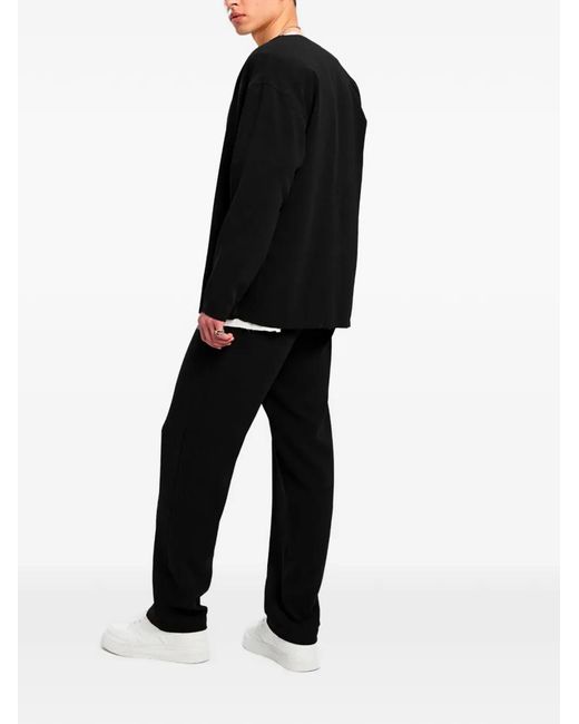 Hamza Black Drawstring Trousers for men