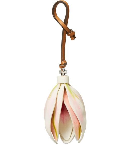 Tory Burch Metallic Lily Key Fob
