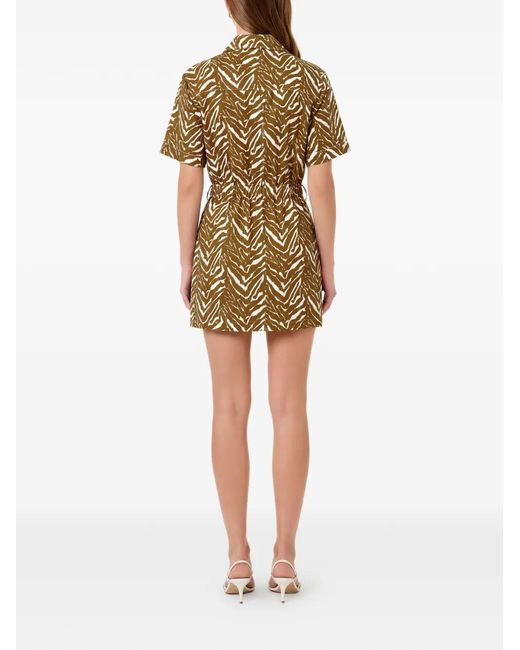 Nicholas Metallic Zebra-Print Mini Dress