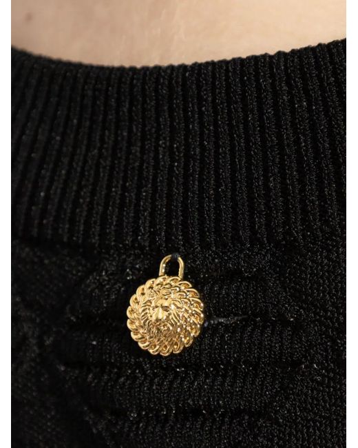 Balmain ハイネック ボディスーツ Black