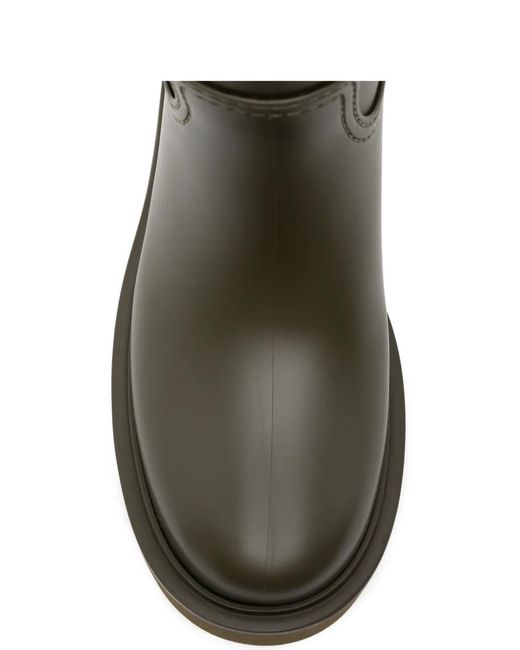 Moncler Green Kickstream Regenstiefel Mit Logo-Patch