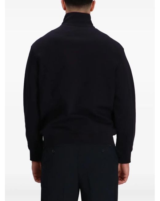 ARMANI EXCHANGE Blue Mock-Neck Sweatshirt for men