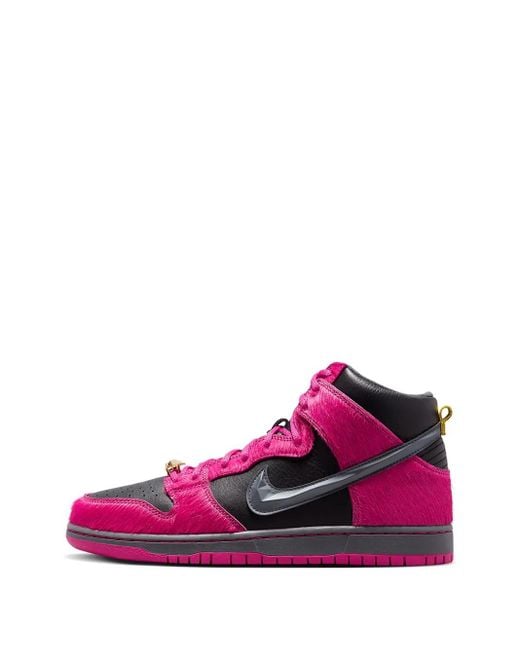 Nike Pink Sb Dunk High "Run The Jewels" Sneakers for men