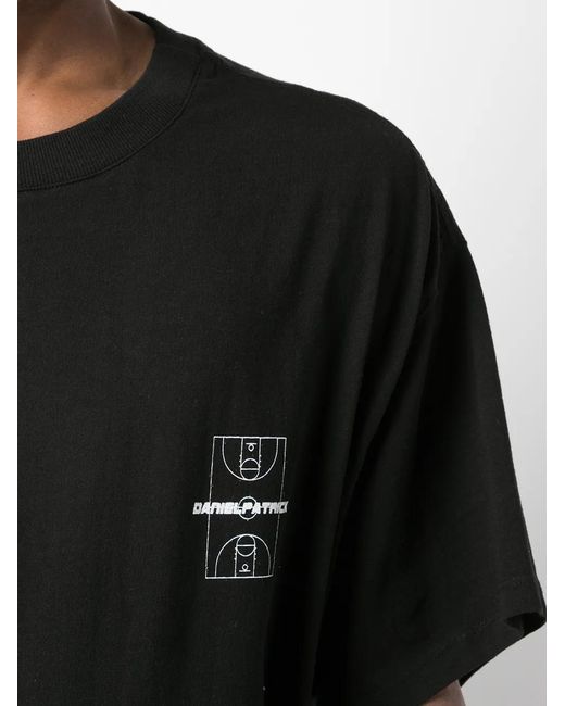 Daniel Patrick Black Graphic T-Shirt for men