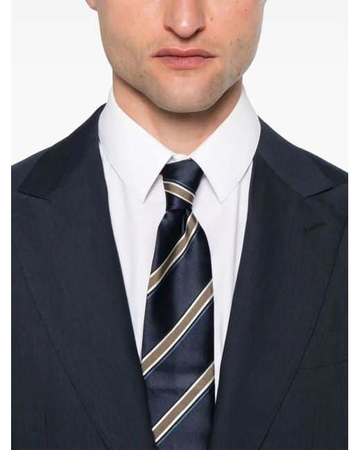 Canali Blue Single-Breasted Suit for men