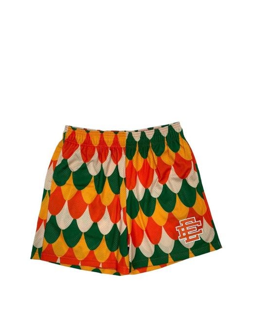 Eric Emanuel Red Ee Basic Scalloped Track Shorts for men
