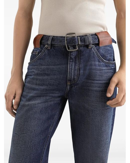 Vaqueros Con Cinturón Dolce & Gabbana de hombre de color Blue