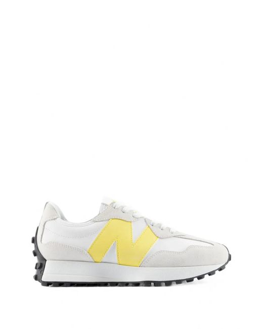 New Balance White 327 Sneakers