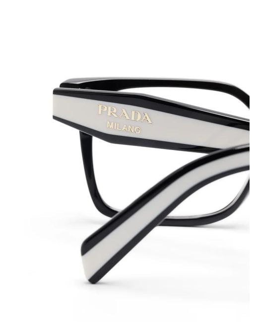 Prada Black Square-Frame Glasses