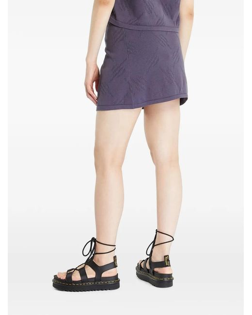 Daily Paper Blue Repatty Wrap-Style Mini Skirt