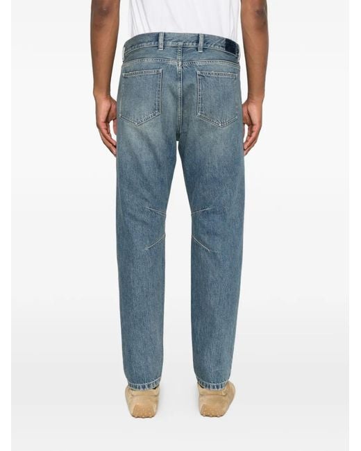 Eleventy Blue Panelled Button Jeans for men