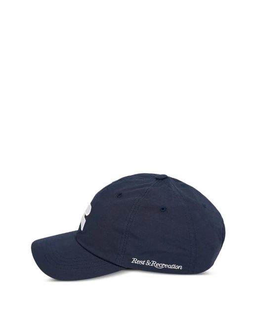 Rest&Recreation Blue Logo-Patch Cotton Cap