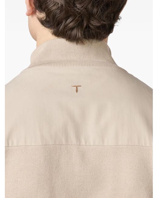 Tod's Natural Zip-Up Bomber Jacket for men