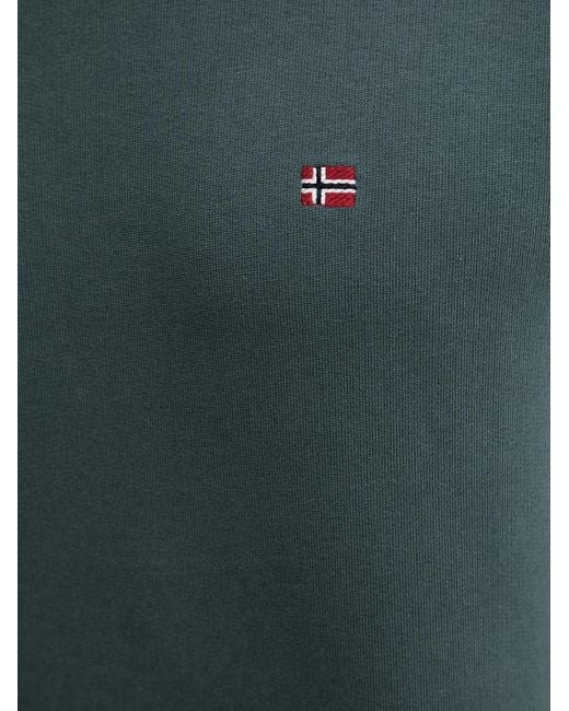Napapijri Green Balis Logo-Patch Sweatshirt for men