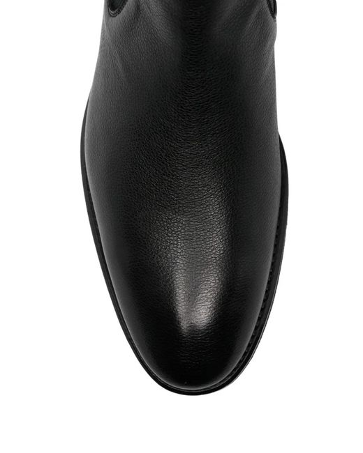 Tom Ford Black Grainy Leather Chelsea Boots for men