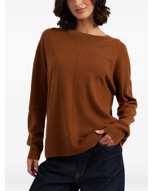 Chinti & Parker Brown Seam-Detail Slouchy Sweater