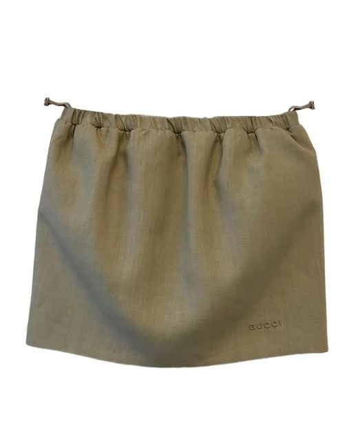 Gucci Tulip リネンミニスカート Green