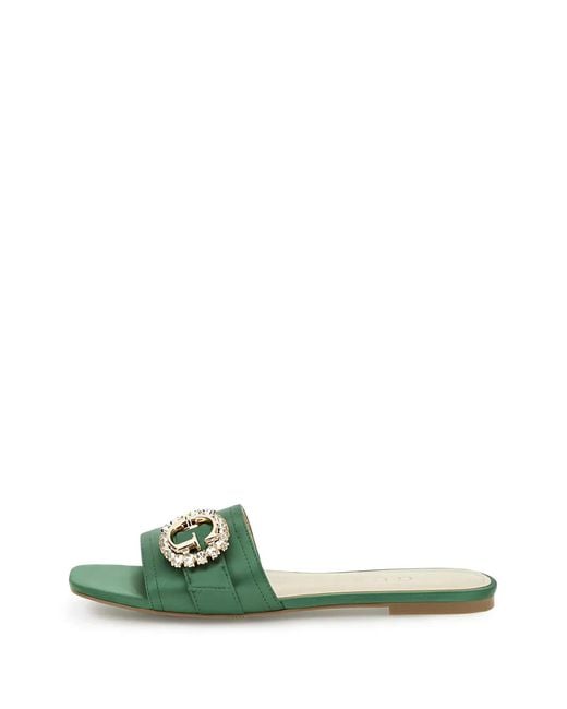 Guess Green Jolly Tweed Sandals