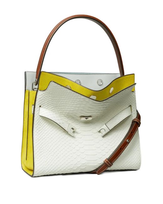 Tory Burch Metallic Small Lee Radziwill Double Tote Bag