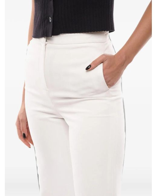 Monot White High-Waist Palazzo Pants