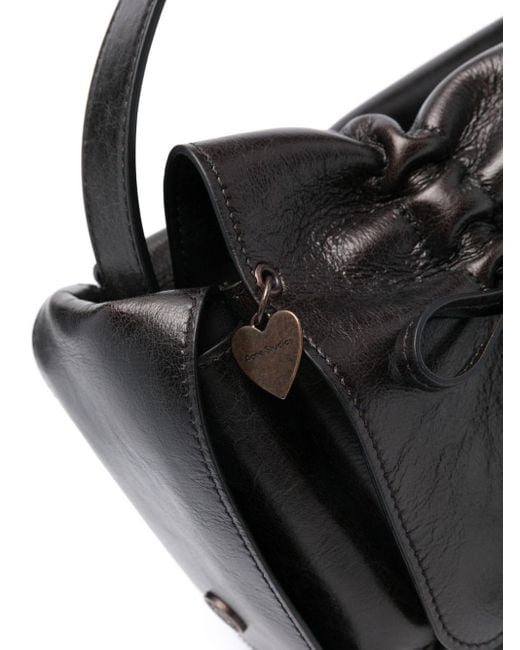 Acne Black Multipocket Leather Tote Bag