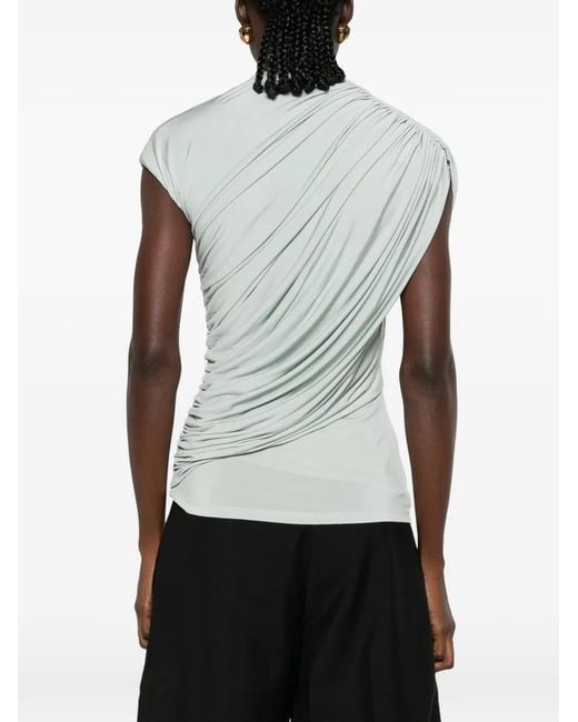 TOVE Gray Khari Draped Jersey Top