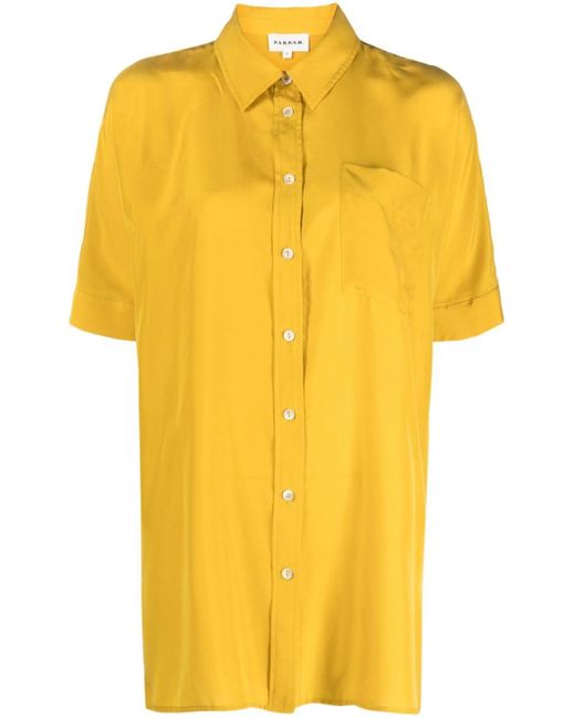 P.A.R.O.S.H. Yellow Hemd aus Seide