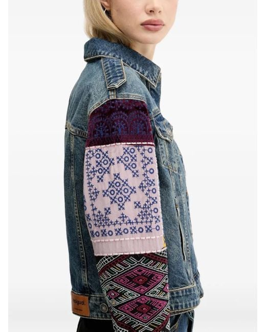 Desigual Blue Button Denim Jacket